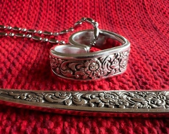 Silverware necklace • The "Tangier" Silver-plate Spoon Necklace • 1969 • Gift for Her