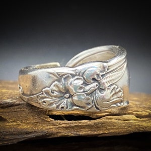 Spoon Ring • The "White Orchid" Spoon Ring • 1971 • Handmade from Authentic, Vintage Silverware