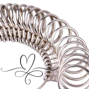 Ring Size Measuring Tool • Size 1-13 Stainless Steel • Set of 27 Pieces