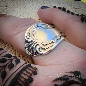 Ships out September 3  • Spoon Ring • The &quot;Chalice Harmony&quot; Spoon Ring • 1958 • Handmade from Authentic, Vintage Silverware