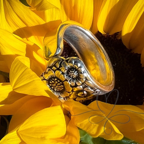 Spoon Ring • The "April" Spoon Ring • 1950 • Handmade from Authentic, Vintage Silverware
