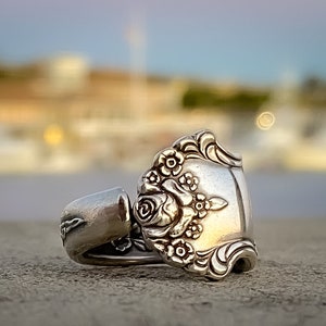 Spoon Ring • The &quot;Holiday&quot; Spoon Ring • 1951 • Handmade from Authentic, Vintage Silverware