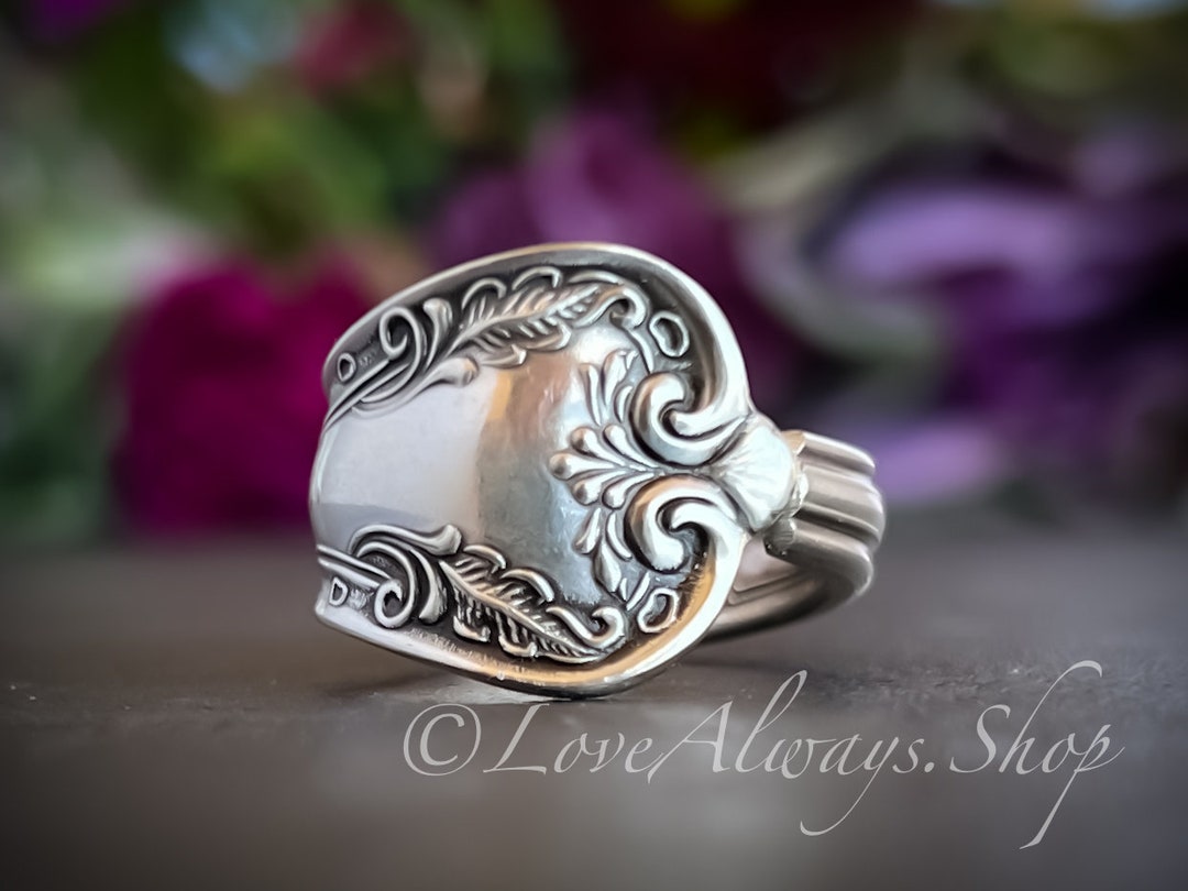 Spoon Ring the queen Elizabeth Spoon Ring 1908 Handmade From Authentic