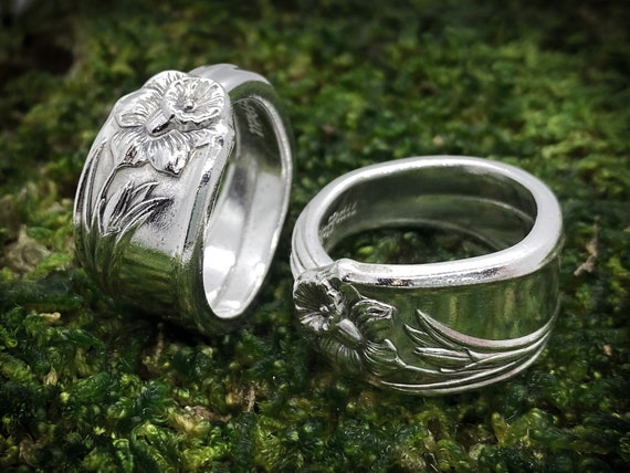 Spoon Ring • The "Daffodil" Spoon Ring • 1950 • Handmade from Authentic, Vintage Silverware