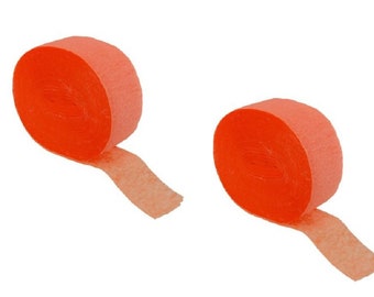 12 pack of Party Decoration Crepe Streamer. Bulk buys Home Indoor 150 Orange Interior.Perfect for Halloween Party