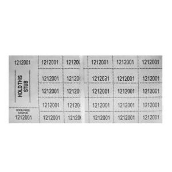 Auction Tickets WHITE 500 Sheets 