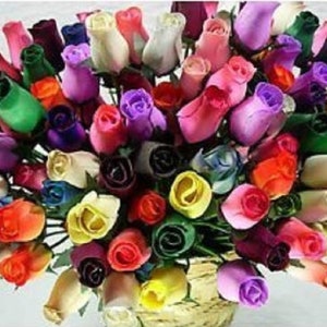 24 Beautiful Handmade Wooden Roses.