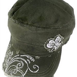St Patrick&#39;s Day Irish Costume Shamrock Cadet Cap Hat