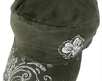 St Patrick's Day Irish Costume Shamrock Cadet Cap Hat
