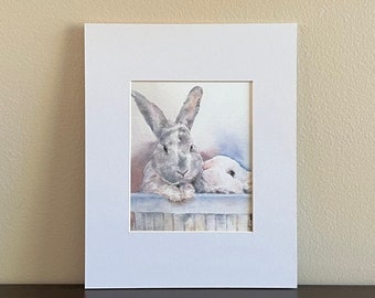 bunny print, rabbit print, bunny art print, rabbit art print, bunnies print, bunny watercolor, bunny art, easter bunny, bunny art nursery