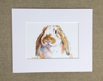 bunny print, bunny watercolor print, rabbit print, bunny art print, rabbit art print, cute animal art, bunny nursery art, bunnies for decor