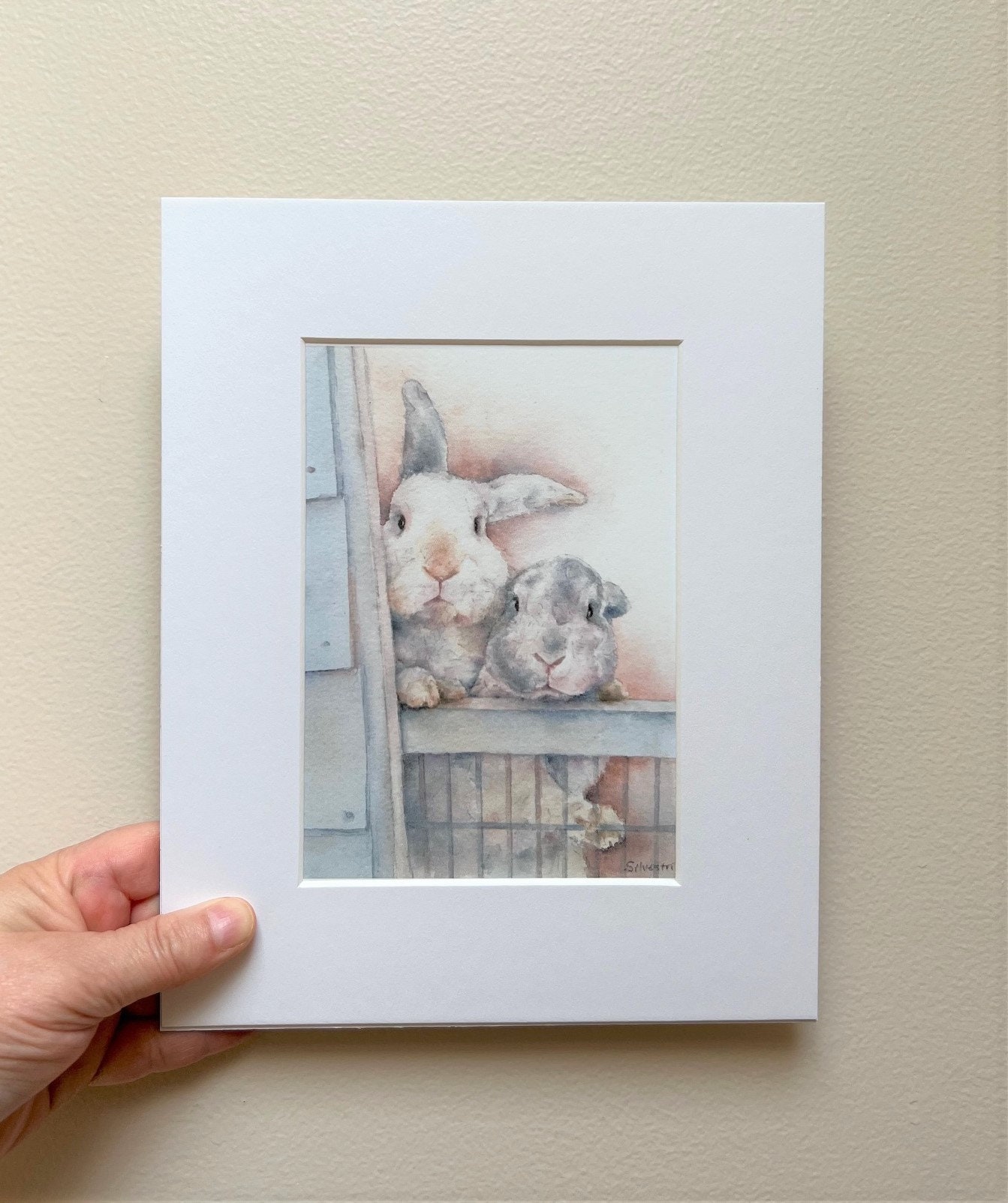Bunny Print, Rabbit Print, Bunny Art Print, Rabbit Art Print, Bunnies ...