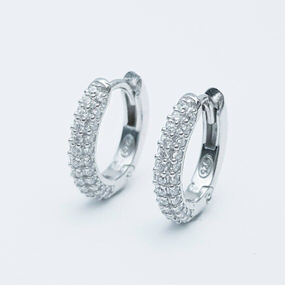 Faux diamond best sale hoops