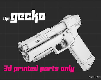 The Gecko by Ehdrien - PRINTED PARTS ONLY - 3D printed Foam Dart Blaster - Printed just for you!