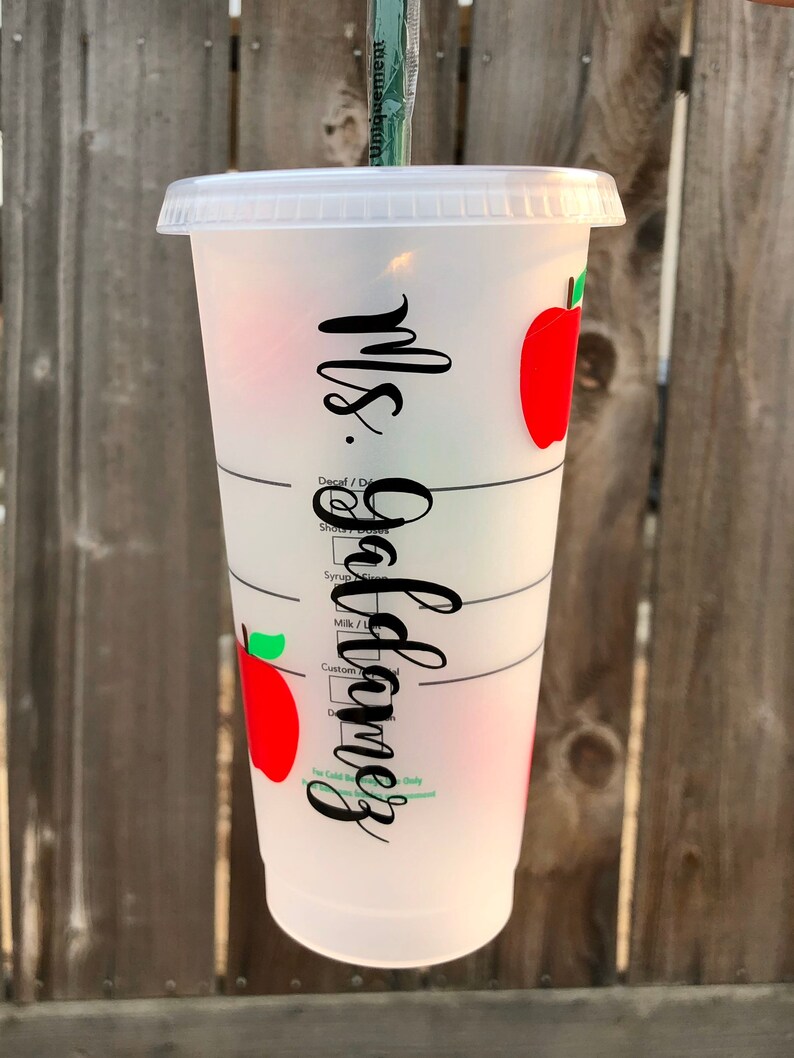 Teacher Fuel Starbucks Cup Teacher Gift Teacher Fuel Etsy