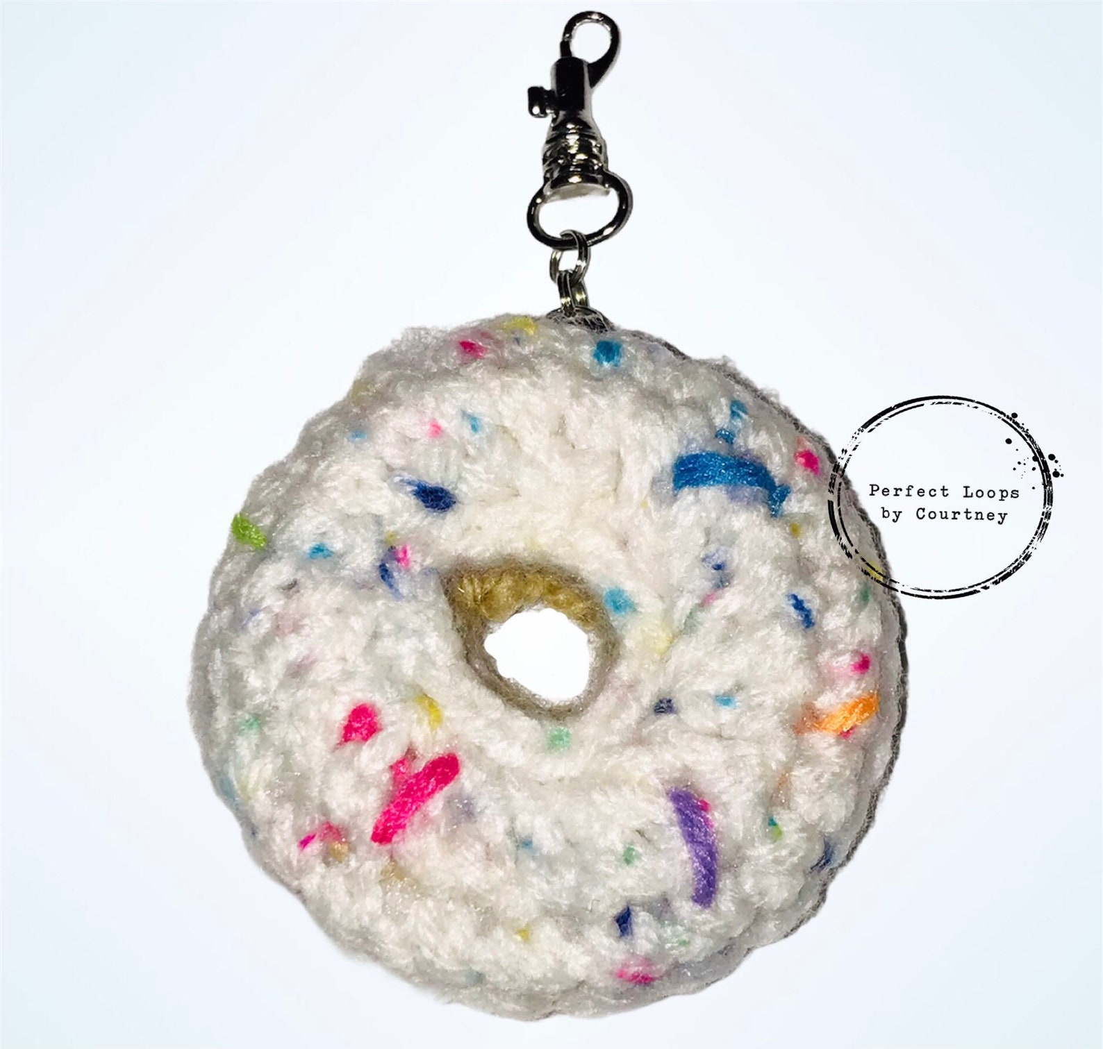 Crochet Donut Keychain Donut Keychain Handmade Donut Etsy