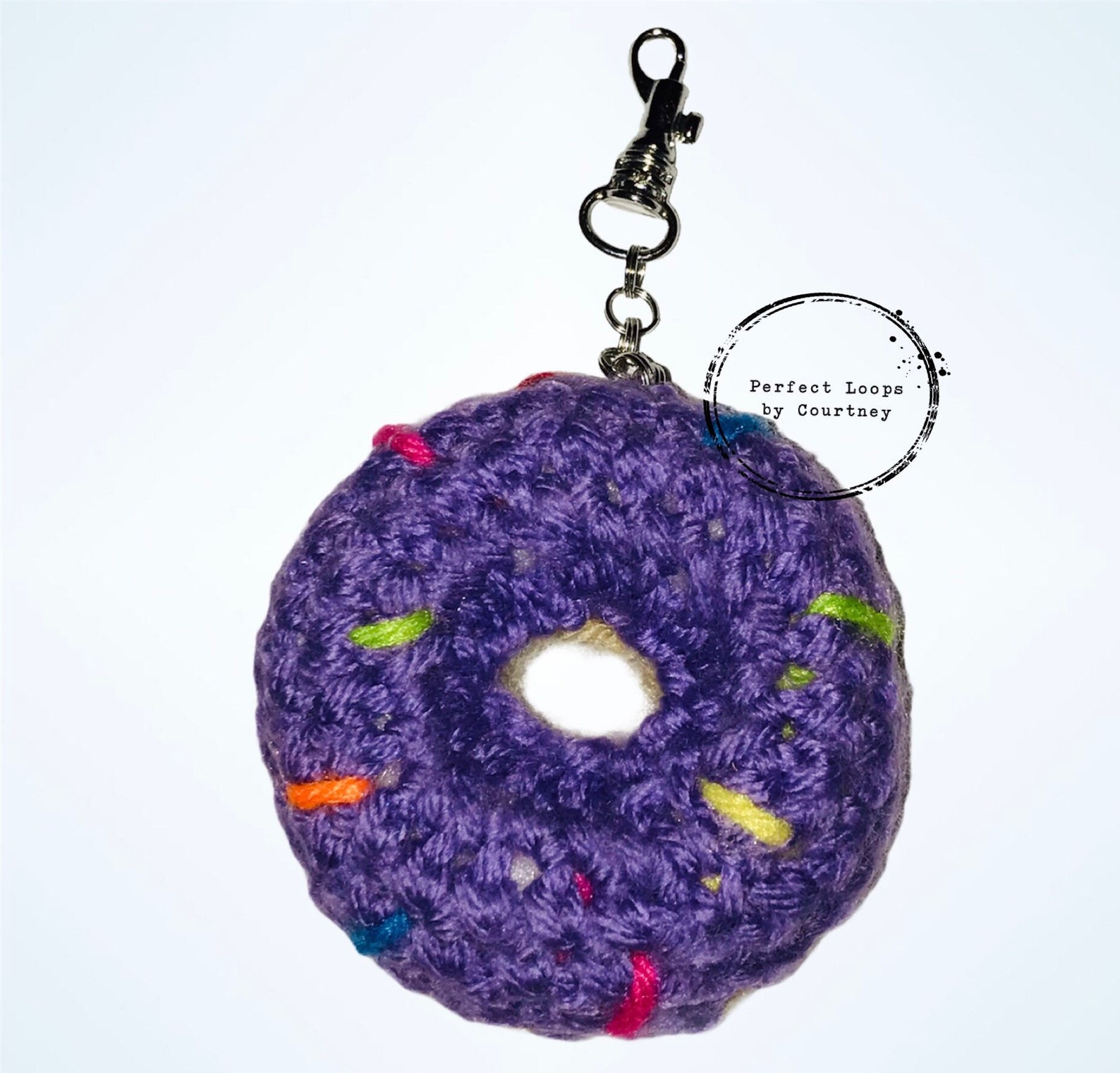 Crochet Donut Keychain Donut Keychain Handmade Donut Etsy