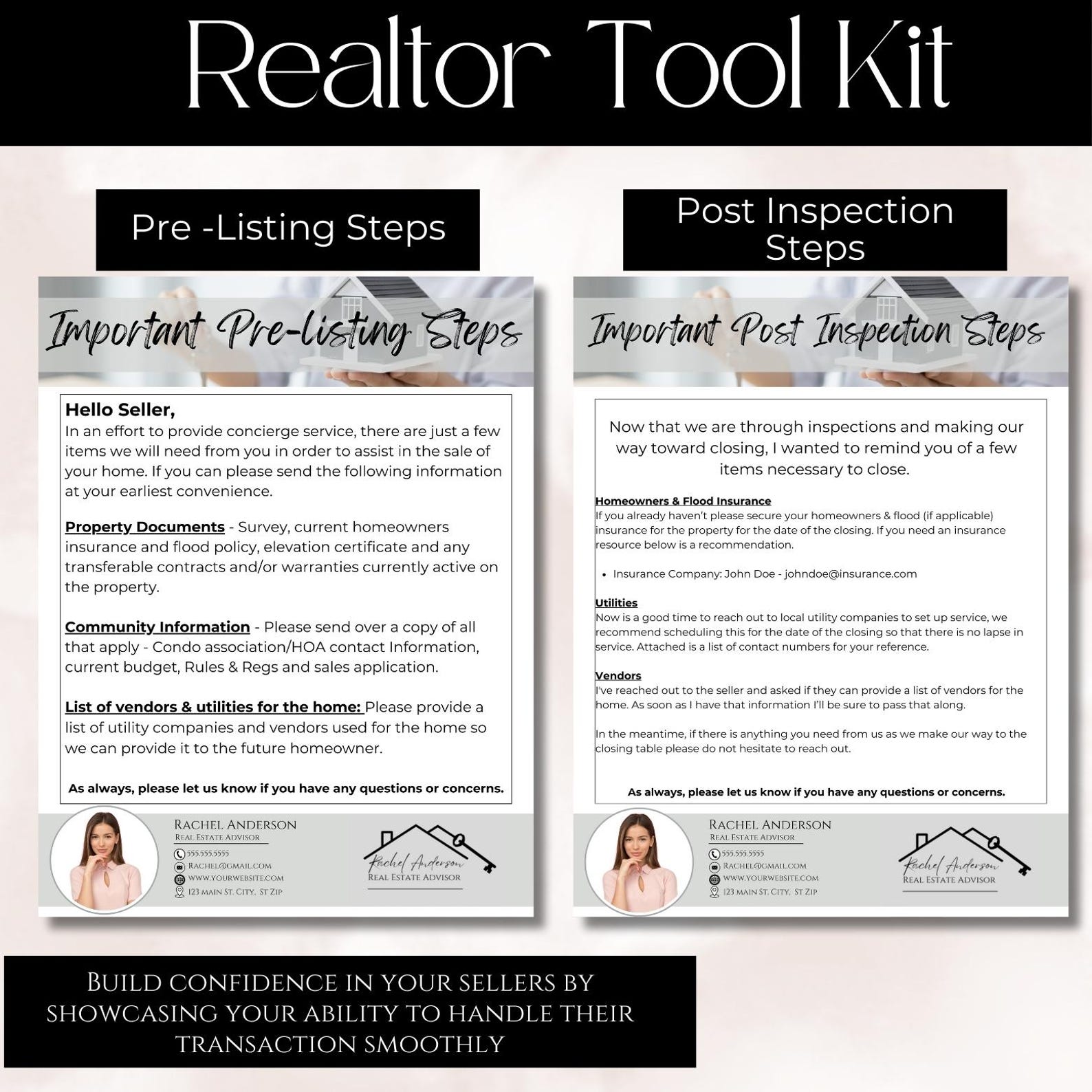 Seller Transaction Letters | Realtor Transaction Letter Bundle ...