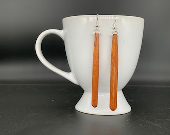 Long Stick Earring - Wood Earrings - Salvaged Wood Earrings - Wood Dangle Earrings  - Natural Wood Earrings - wood Jewelry