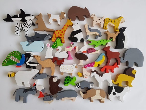 wooden animal set