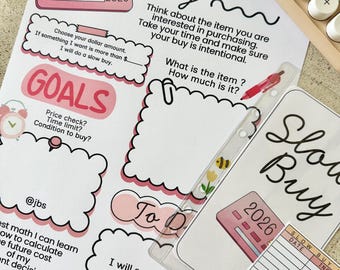 DIGITAL Slow Buy Savings Tracker | Instant Download | PDF Printable | Cash Stuffing | Budgeting Tool