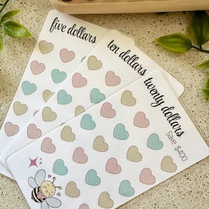 DIGITAL Trio of Cute Bee A6 Savings Challenges | Set of 3 | Cash Stuffing | Budgeting