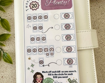 Twenty Is Plenty! A6 Mini Savings Challenge | Cash Stuffing | Budgeting
