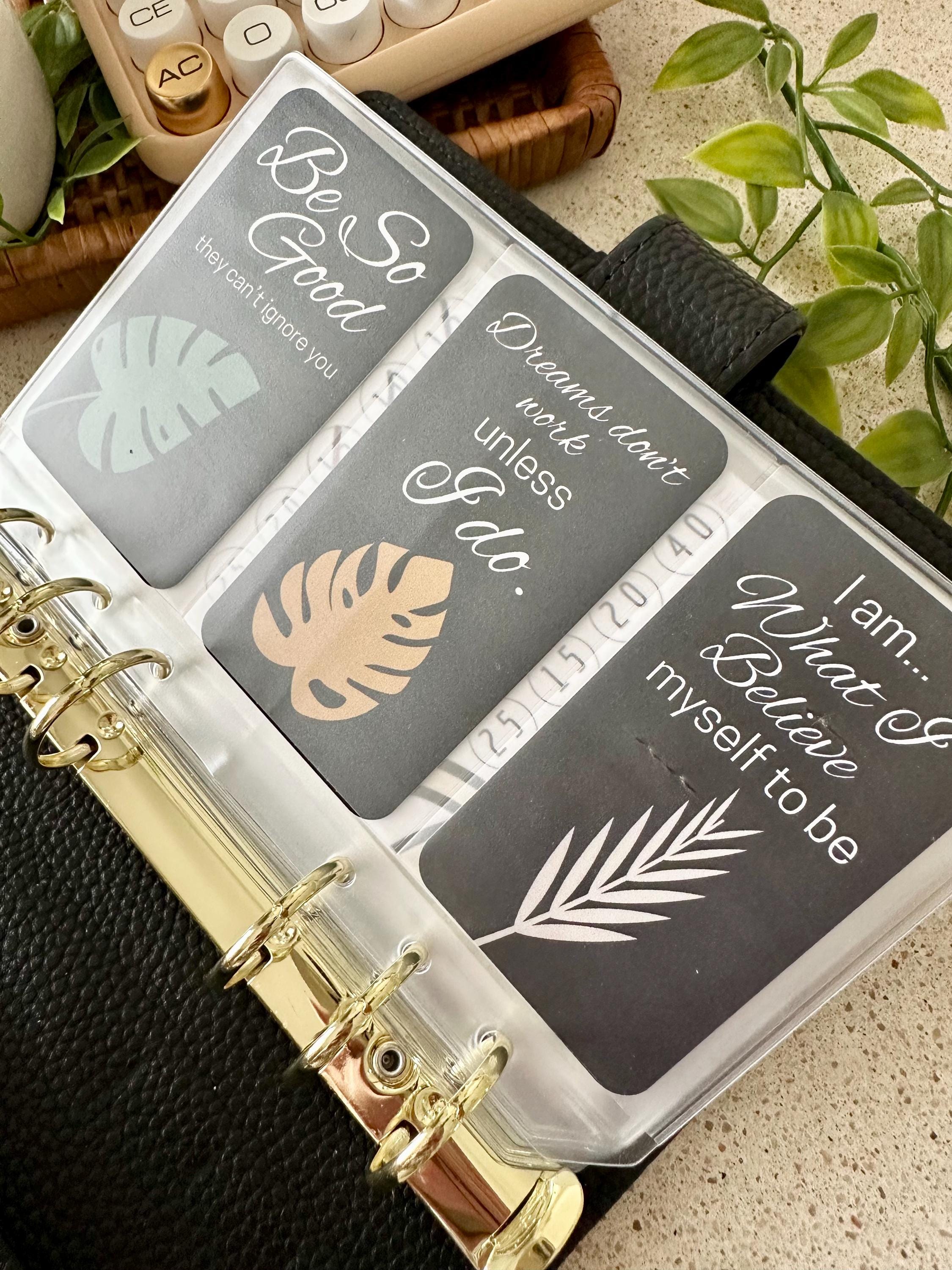 Journaling Motivational Cards | Finance Planner Cards | Stationary, Agenda Binder & Budget Binder Cards | SET of 3 Affirmations