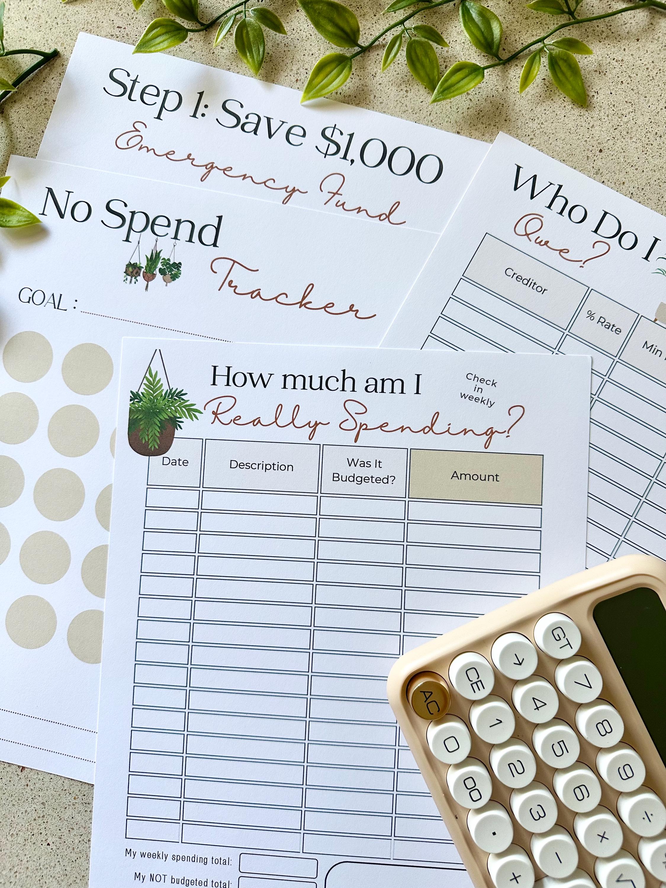 Debt Payoff Planner | Dave Ramsey Baby Steps 1 & 2 (PDF Printable ...