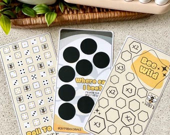 Trío de desafíos de ahorro A6 con temática de abejas / Rastreadores de ahorro / Acumulación de efectivo / Presupuesto