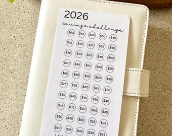 2026 A6 Savings Challenge | Savings Trackers | Cash Stuffing | Budgeting