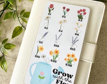 Grow With The Flow A6 Savings Challenge | Savings Trackers | Cash Stuffing | Budgeting