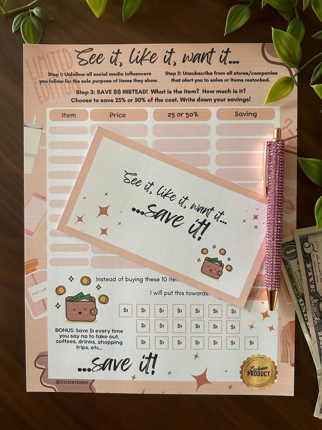 See It Like It Want It... Save It! Savings Challenge, Instant PDF ...