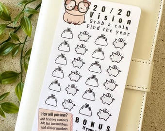 20/20 Vision Coin A6 Savings Challenge | Savings Trackers | Cash Stuffing | Budgeting
