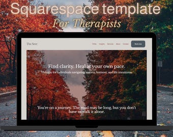 Squarespace 7.1 Website Template for Therapists & Coaches | Minimalist Private Practice Design | Acuity Booking Ready