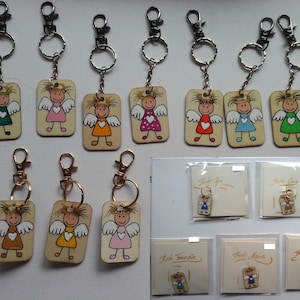 Schutzengel Anhänger handbemalt Unikat Geschenk   Kommunion Konfirmation