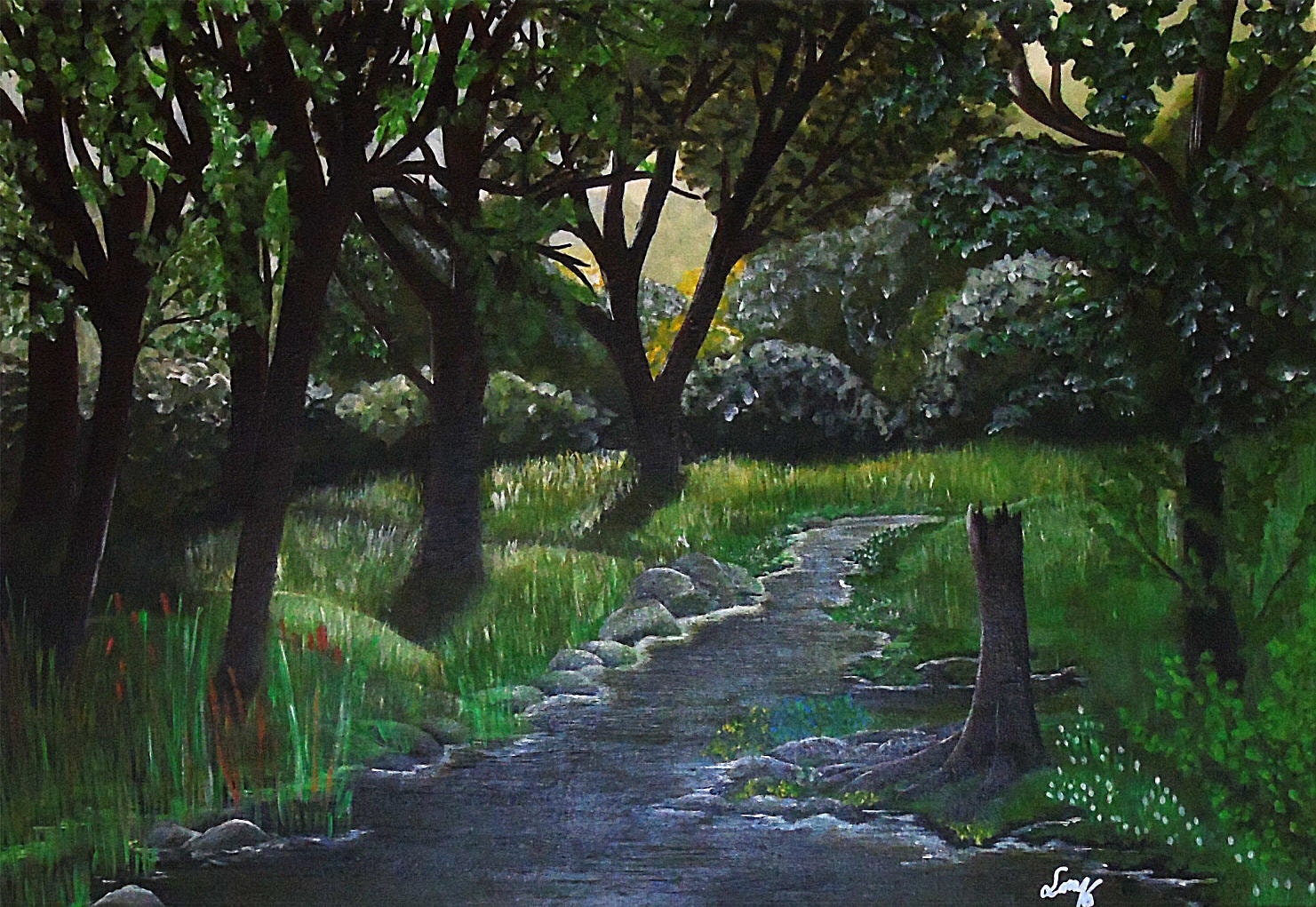 Wald Bild Gemalt: Capturing the Essence of Nature on Canvas