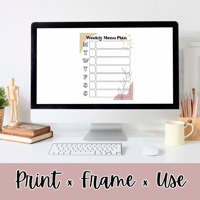 Printable Weekly Menu Sign | Instant Download | Dinner Menu Sign | Boho ...