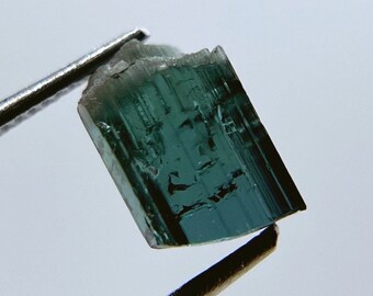 Indicolite (Blue tourmaline) crystal from Afghanistan.