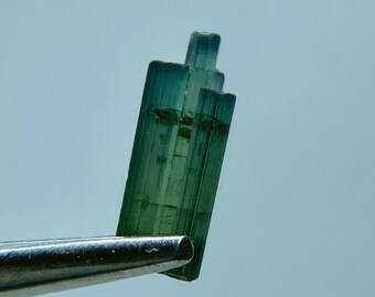 Indicolite (Blue-greenish tourmaline) crystal.
