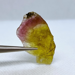 Top Quality Watermelon Tourmaline Crystal Slice One side Polished Specimen from Malkhan pegmatite field, Eastern Siberia, Russia.