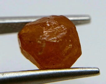 Spessartine orange garnet crystal from Loliondo, Tanzania.