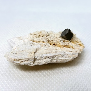 Perfect Bixbyite Crystal on Rhyolite matrix from Thomas Range, Juab County, Utah, USA.