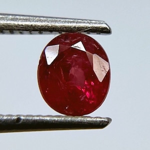 Natural unheated red-pinkish ruby from Mozambique.