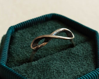 Electron Orbit Handmade Sterling Silver Ring.