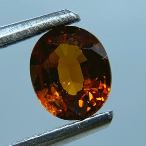 Natural mandarin spessartine (orange garnet) from Nigeria.