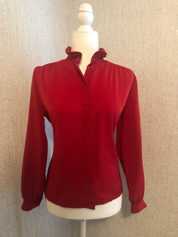 Vintage 80’s Red Country Sophisticates Blouse