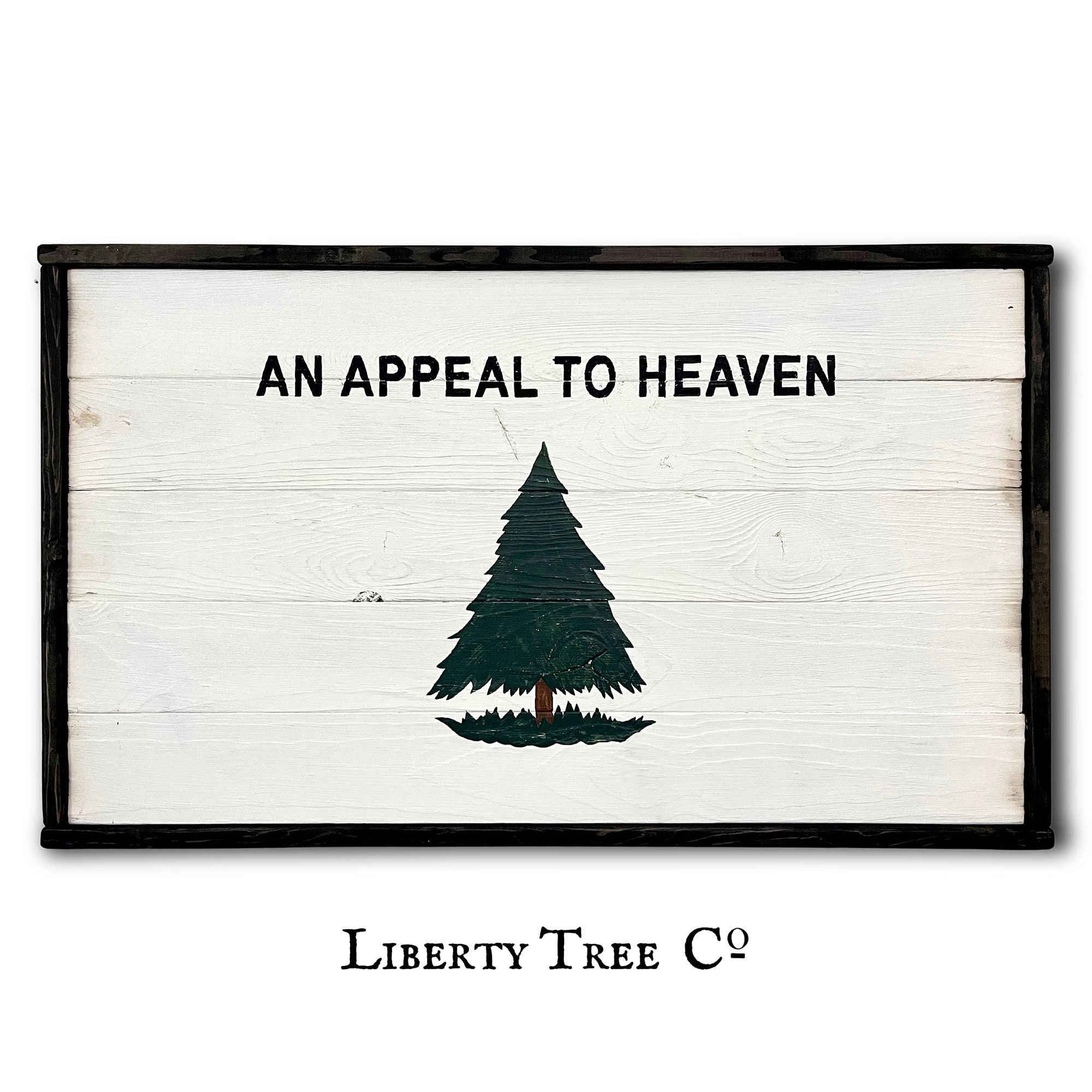 Appeal to Heaven Pine Tree Flag: Handmade Patriotic Wood Sign