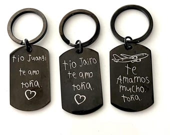 Personalized Engraved US Army Dog Tag Backpack Tags - Keychain Stainless Steel