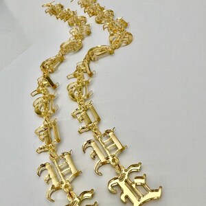 Custom earring Old English Letters : Personalized Acrylic Gothic Names image 5